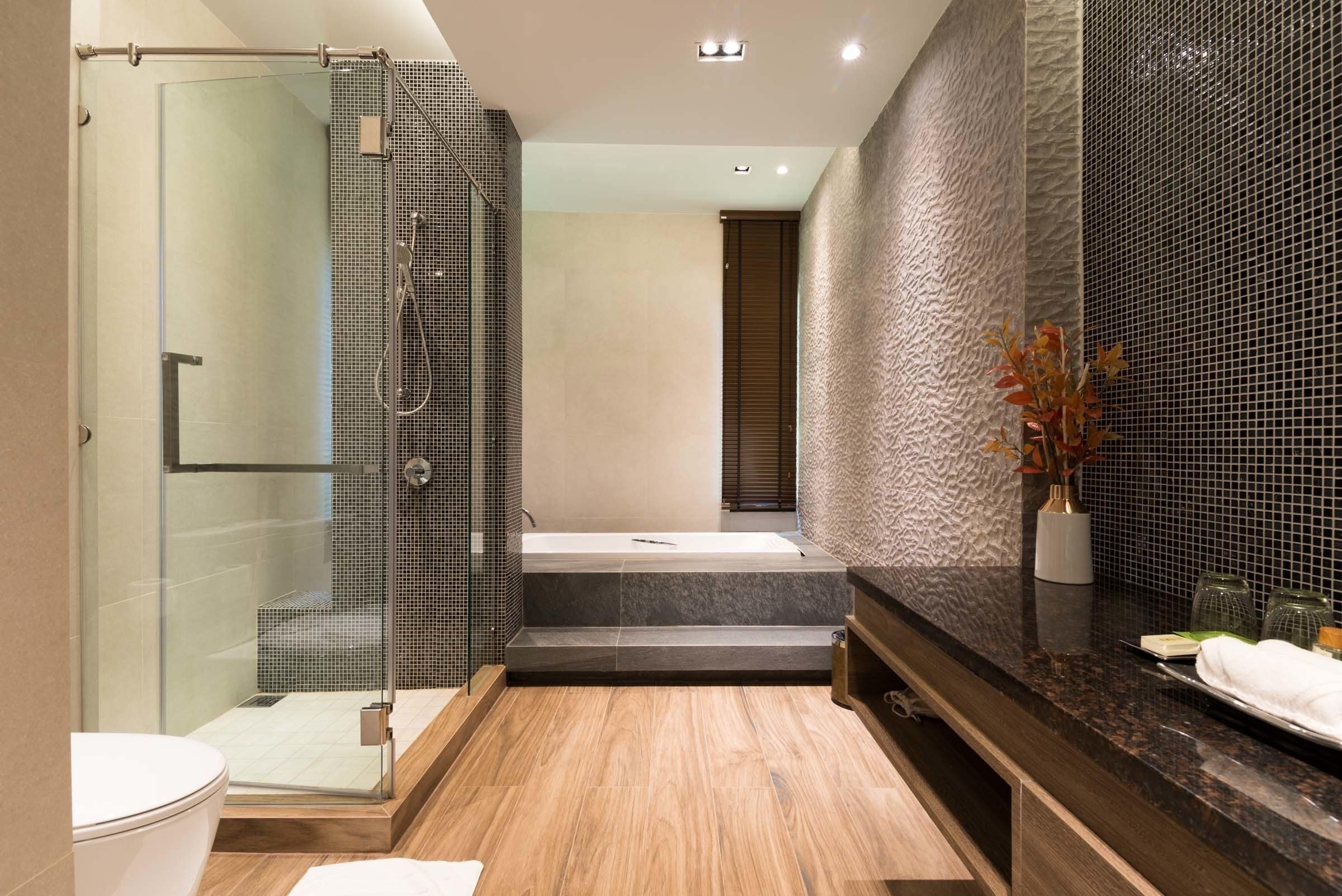 Free toiletries, bathrobes, slippers, towels