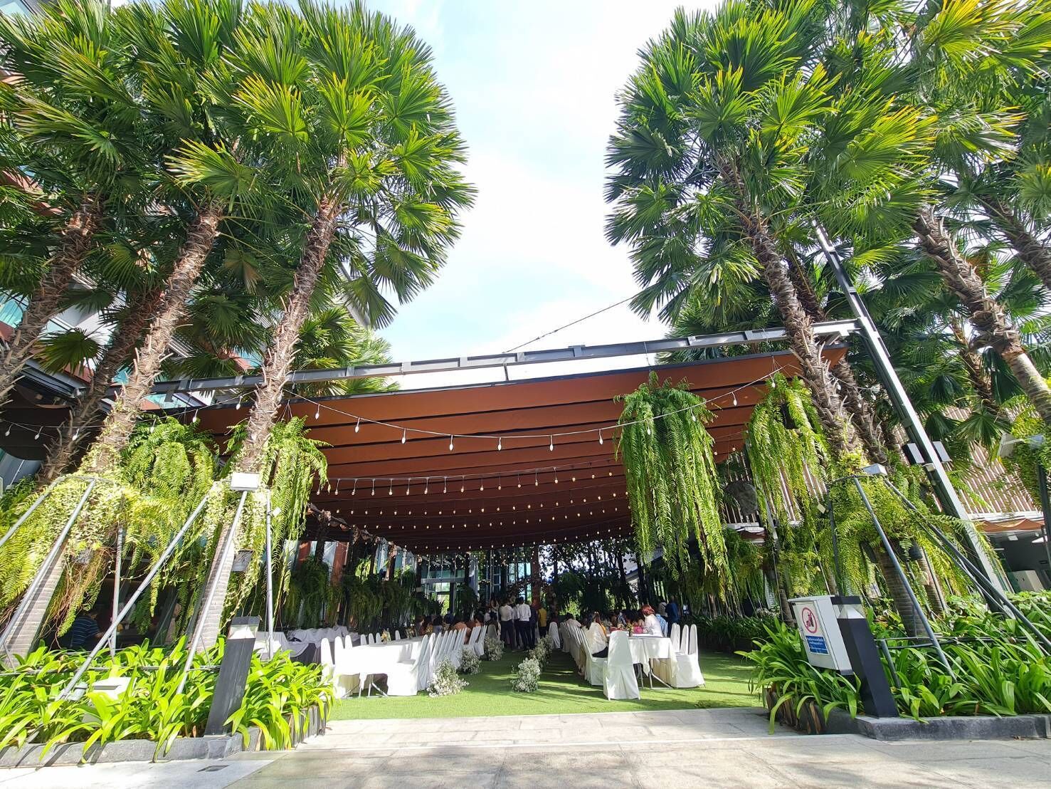outdoor wedding area