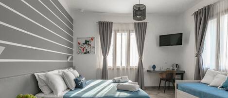 Minibar, in-room safe, desk, blackout curtains