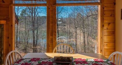 Charming Lake View Cabin | 2BR 2BA | Hot Tub | Game Room | Fishing | Fire Pit