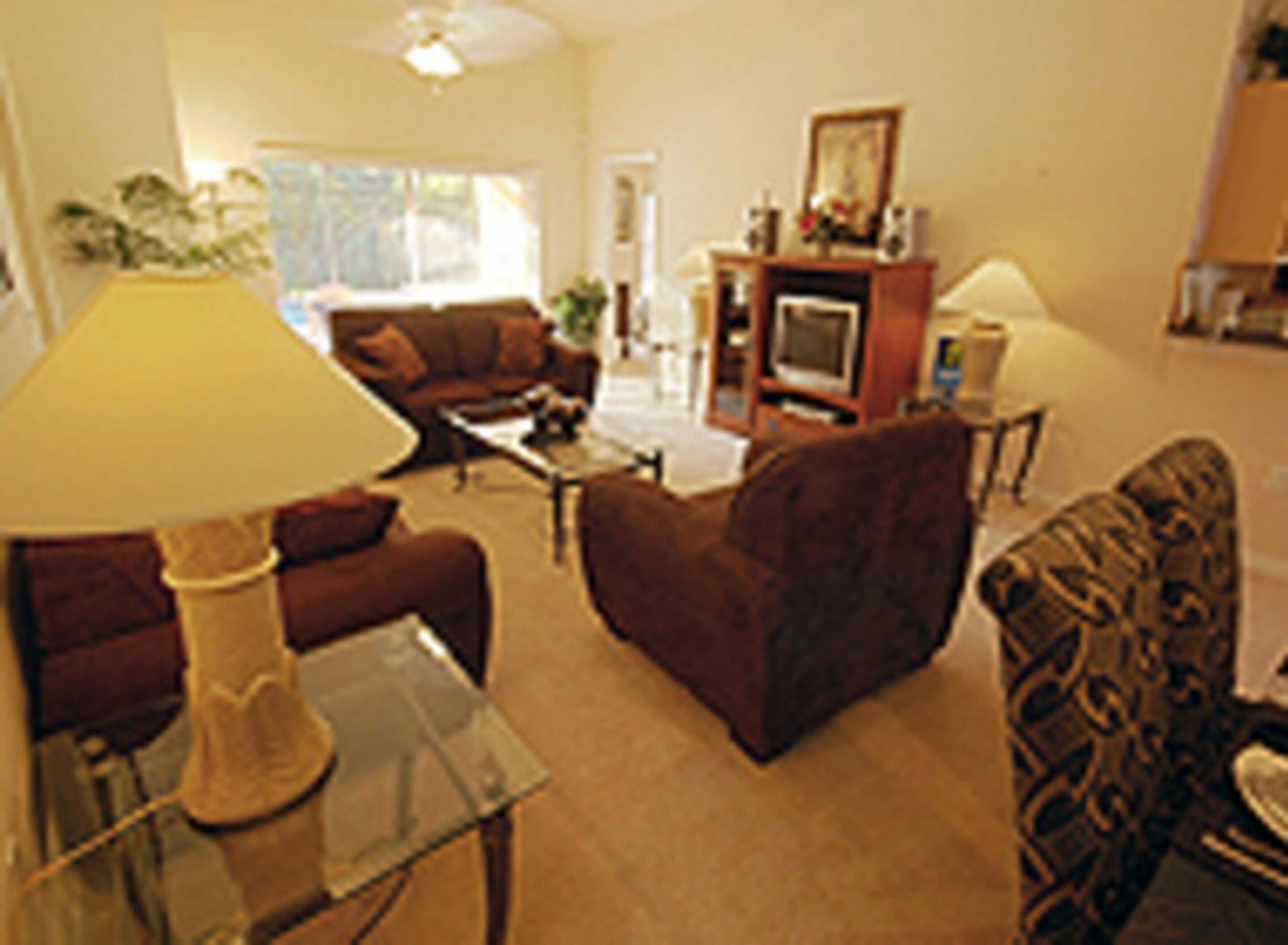 46-inch flat-screen TV with cable channels, TV, video-game console