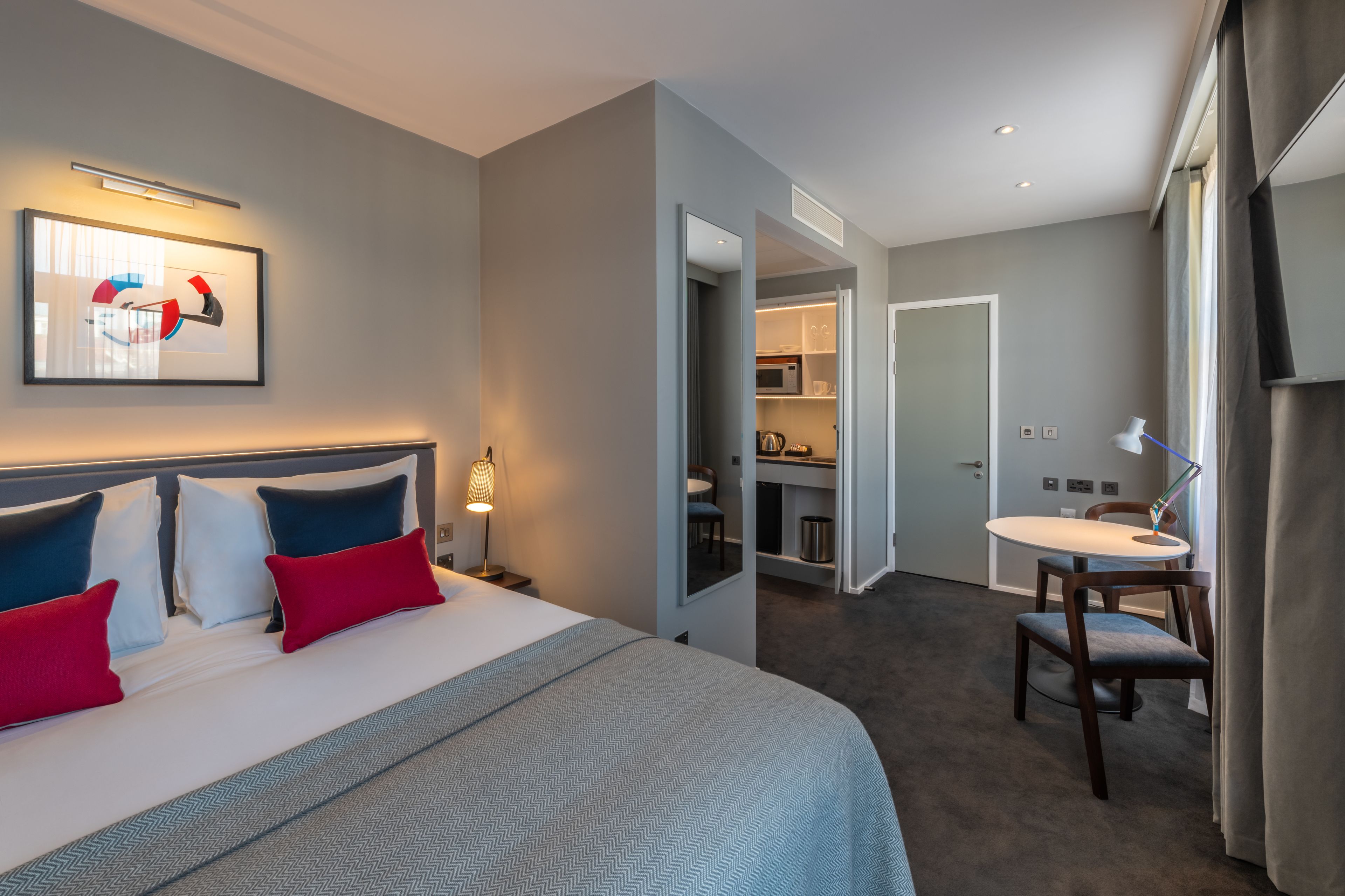 double or twin room | in-room safe, desk, laptop workspace, iron/ironing board