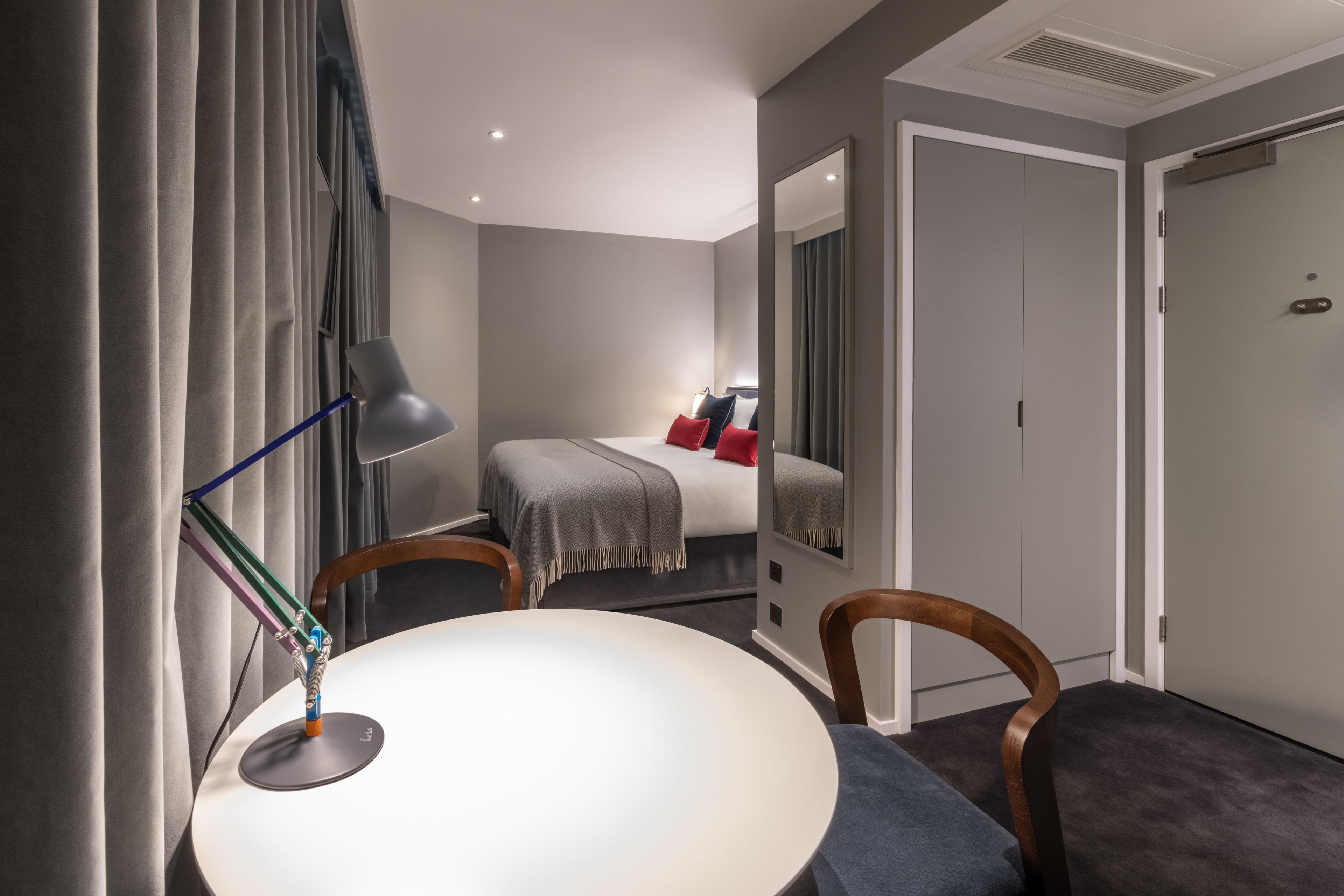 double or twin room | in-room safe, desk, laptop workspace, iron/ironing board