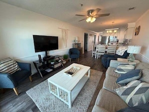 Condo, 3 Bedrooms | Living area | TV - Sea Shadow 205 3 Bedroom Condo by RedAwning (Surfside Beach)