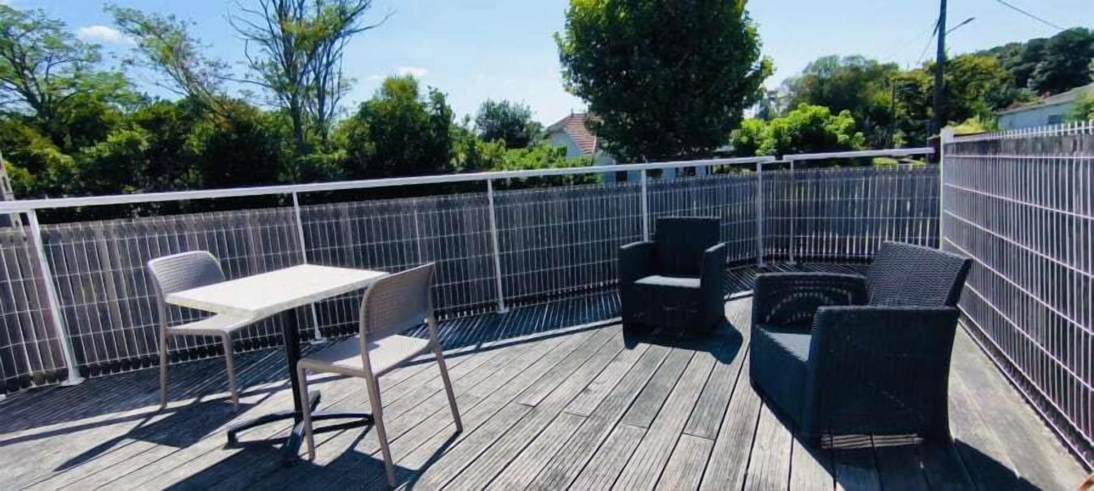 Tweepersoonskamer, terras (Ocean) | Verduisterende gordijnen, beddengoed