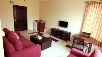 Blackout curtains, iron/ironing board, free WiFi, bed sheets