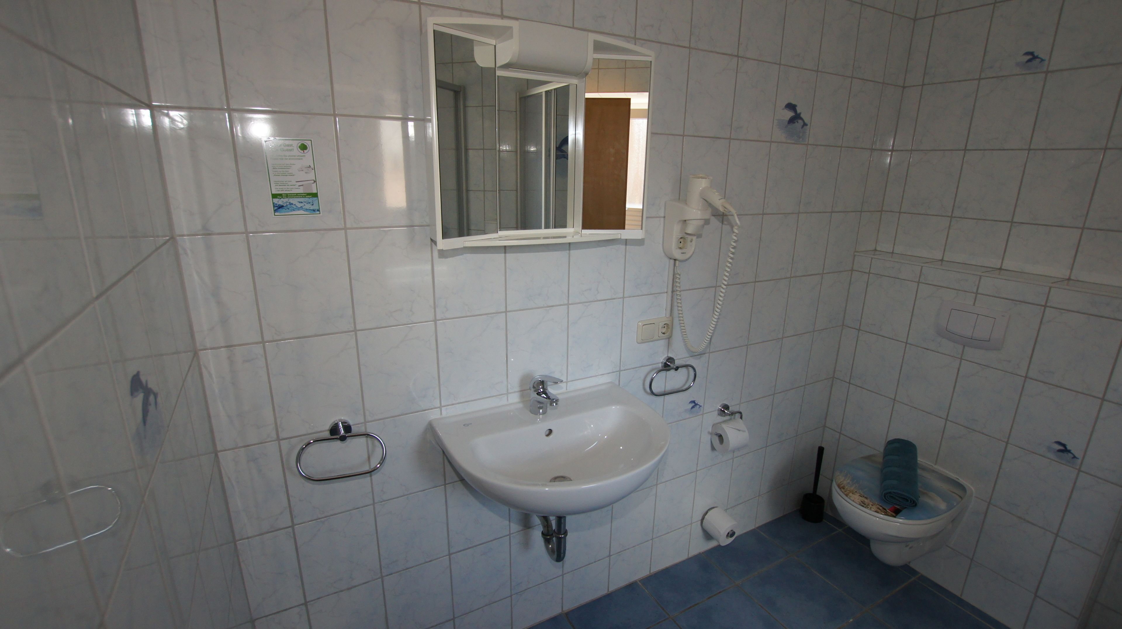 standard double room, balcony | bathroom | shower, hair dryer, towels