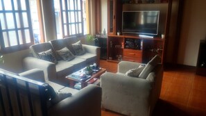 Nhà trung tâm thành phố, 3 phòng ngủ, không hút thuốc, phòng tắm riêng | Phòng khách | TV LED 