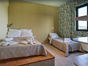 Panoramic Villa, 3 Bedrooms | 3 bedrooms, in-room safe, desk, soundproofing - Halepa Hill (Rethymno)