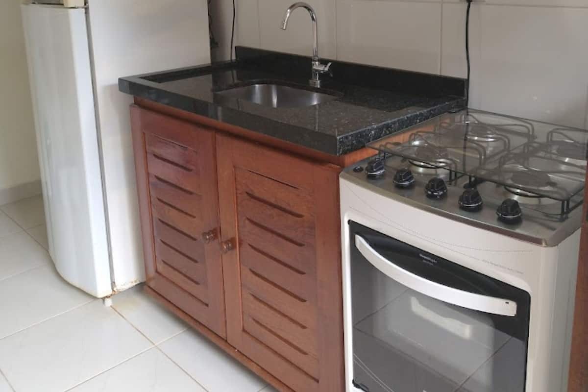 Economy Apartment, 1 Bedroom | Private kitchen | Fridge, microwave, oven, blender