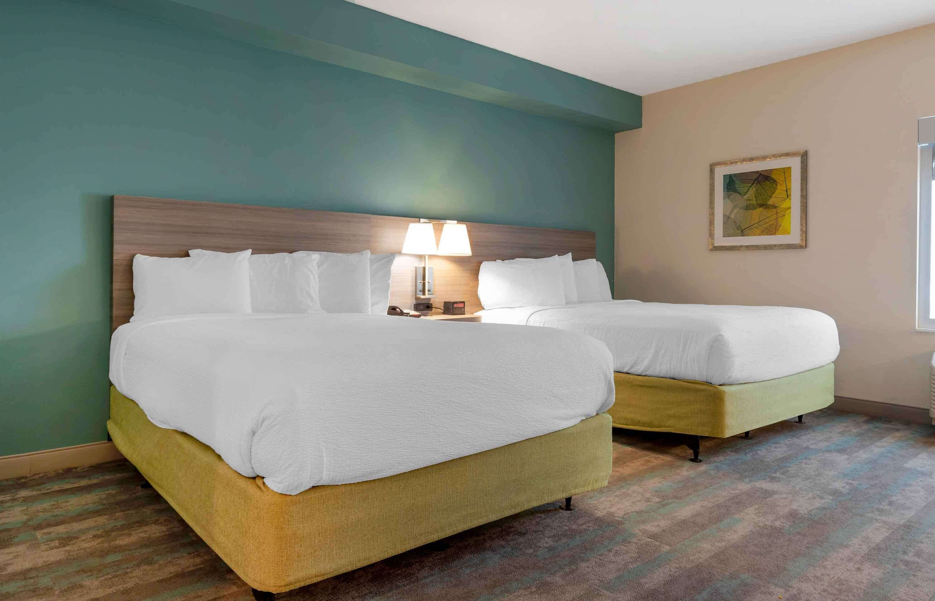 studio, 2 queen beds, non smoking | premium bedding, desk, iron/ironing board, free wifi