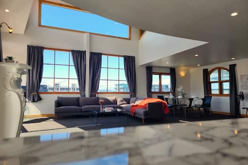 Apartment, 4 Bedrooms, Balcony | Living area | Flat-screen TV