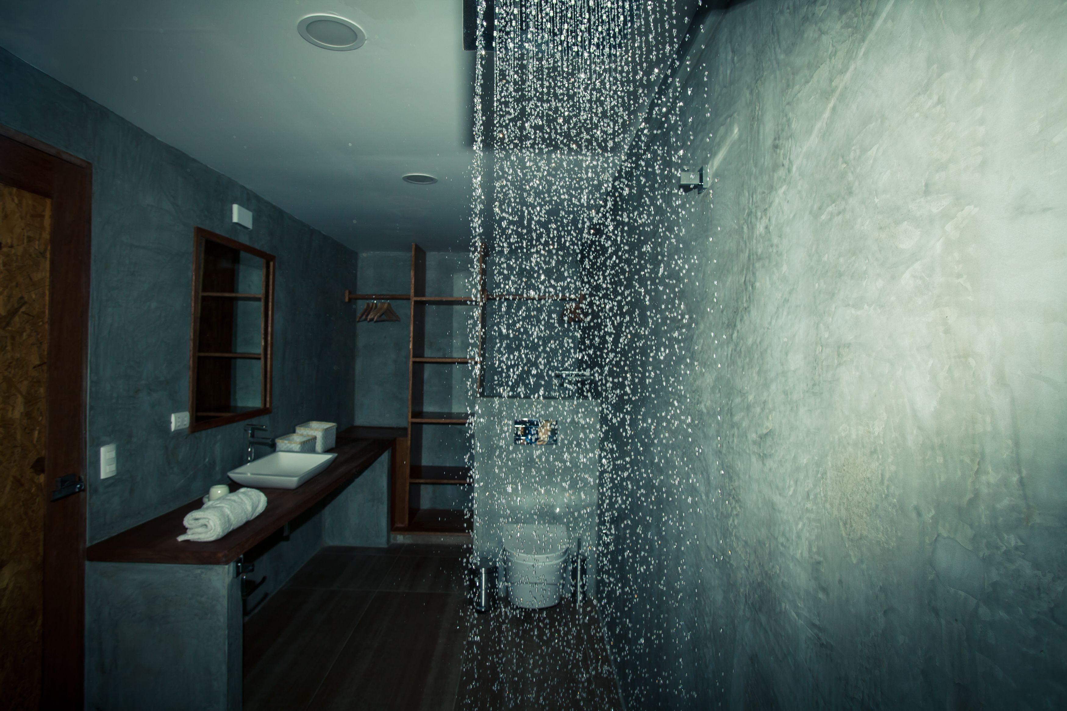 deluxe bungalow, 1 king bed, non smoking, private bathroom | bathroom | rainfall showerhead, free toiletries, hair dryer, towels