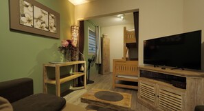 Bungalow, vista al jardín (Zen ) | Ropa de cama de alta calidad, cortinas blackout y insonorización 