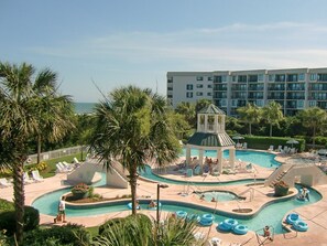 Indoor pool, a heated pool - Bridgewater 201 - Beautiful, Pool, Lazy River, Oceanfront Balcony (Pawleys Island)