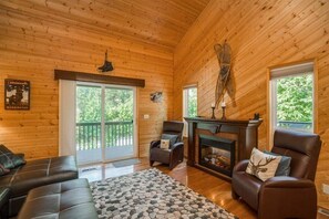 TV, fireplace, DVD player