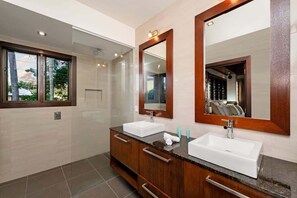Combined shower/bathtub
