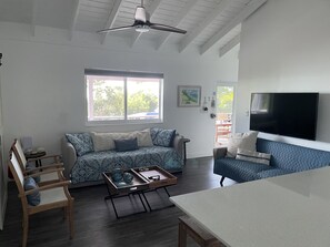 Smart TV, books, stereo, printers