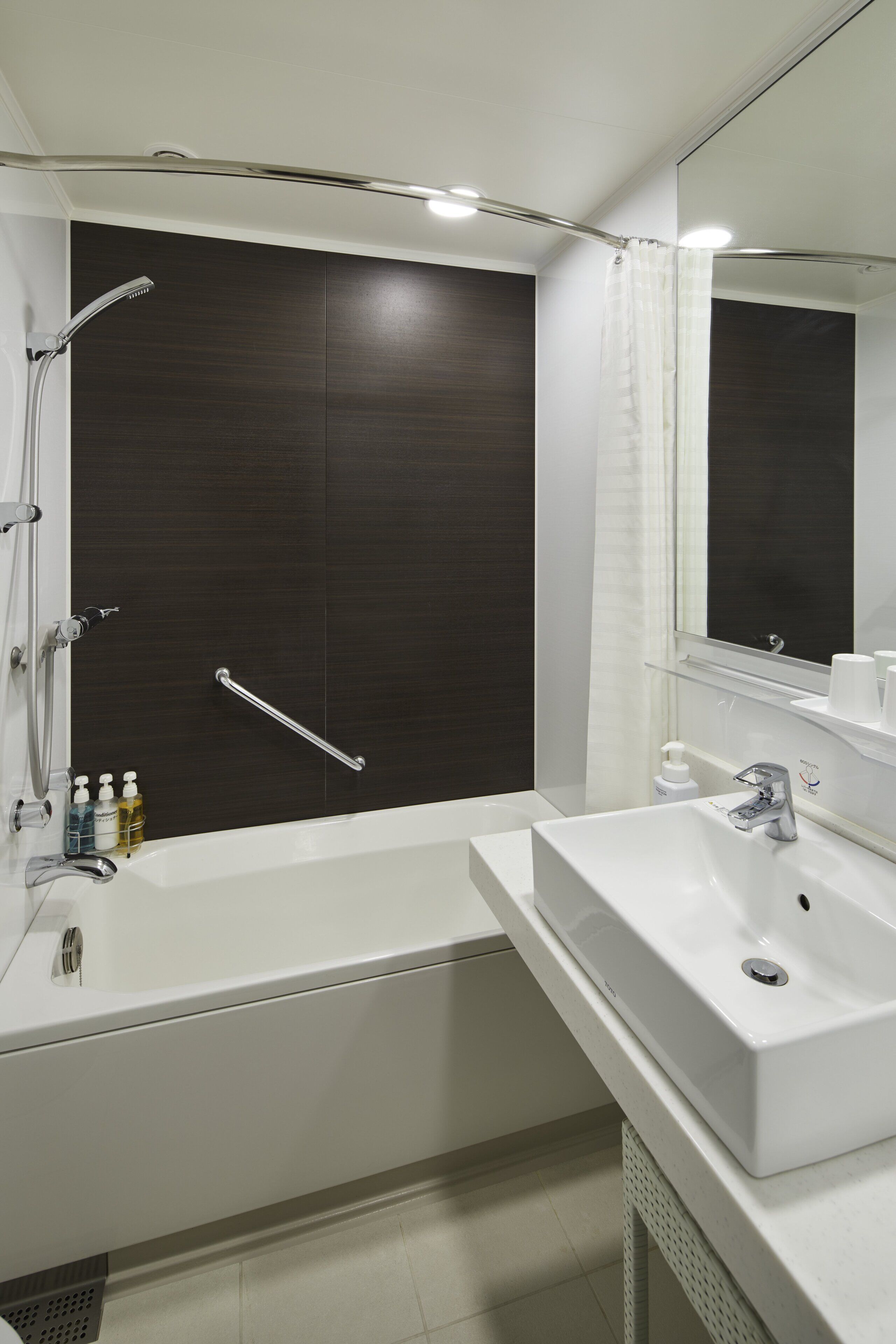 free toiletries, hair dryer, slippers, electronic bidet