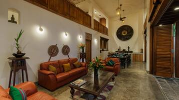 Luksus-villa - 4 soveværelser - adgang til pool - havudsigt | Opholdsområde