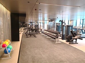 Stay fit and active with our fully equipped gym featuring treadmills, elliptical trainers, and weight machines.