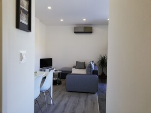 Smart TV, fireplace