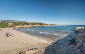 Vlak bij het strand, vissen