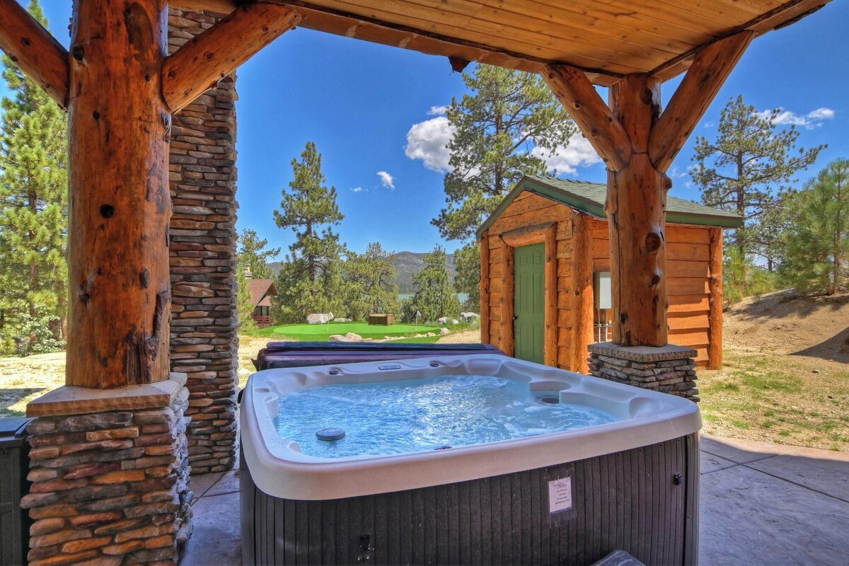 Photo 5 of Mountain Masterpiece by Destination Big Bear : High-End Custom Luxury Estate w/ Panoramic Lake Views! A/C! Game Room! Spa & more!