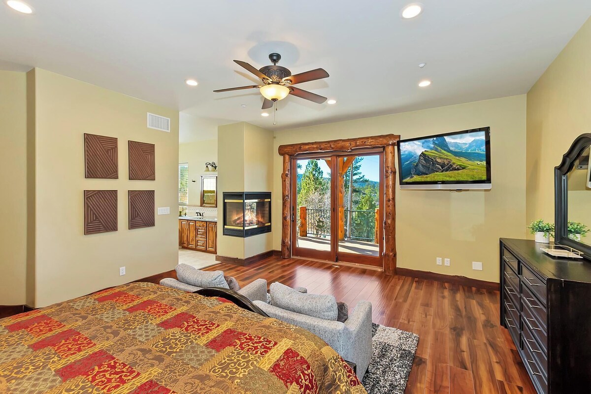 Photo 29 of Mountain Masterpiece by Destination Big Bear : High-End Custom Luxury Estate w/ Panoramic Lake Views! A/C! Game Room! Spa & more!