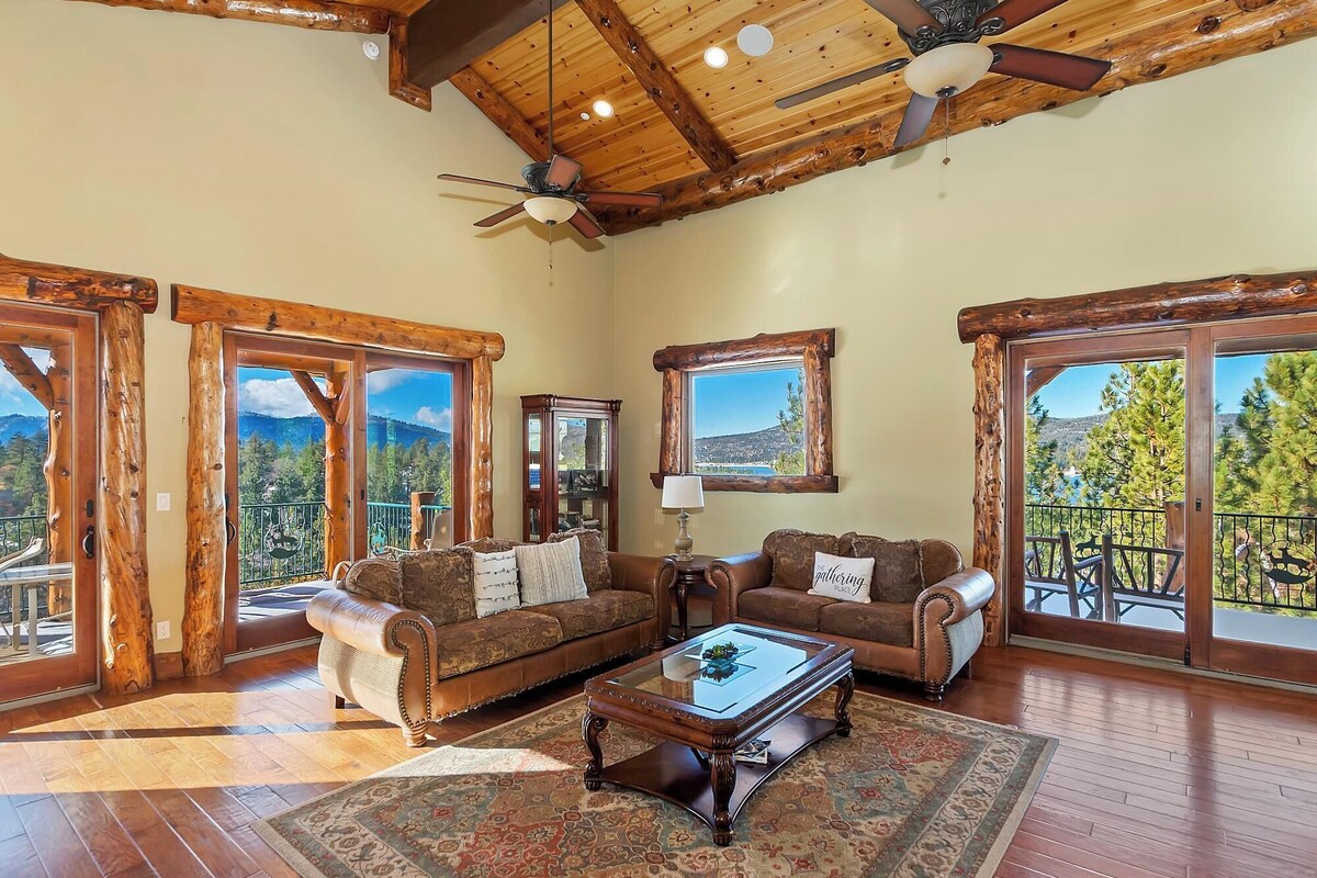 Photo 10 of Mountain Masterpiece by Destination Big Bear : High-End Custom Luxury Estate w/ Panoramic Lake Views! A/C! Game Room! Spa & more!