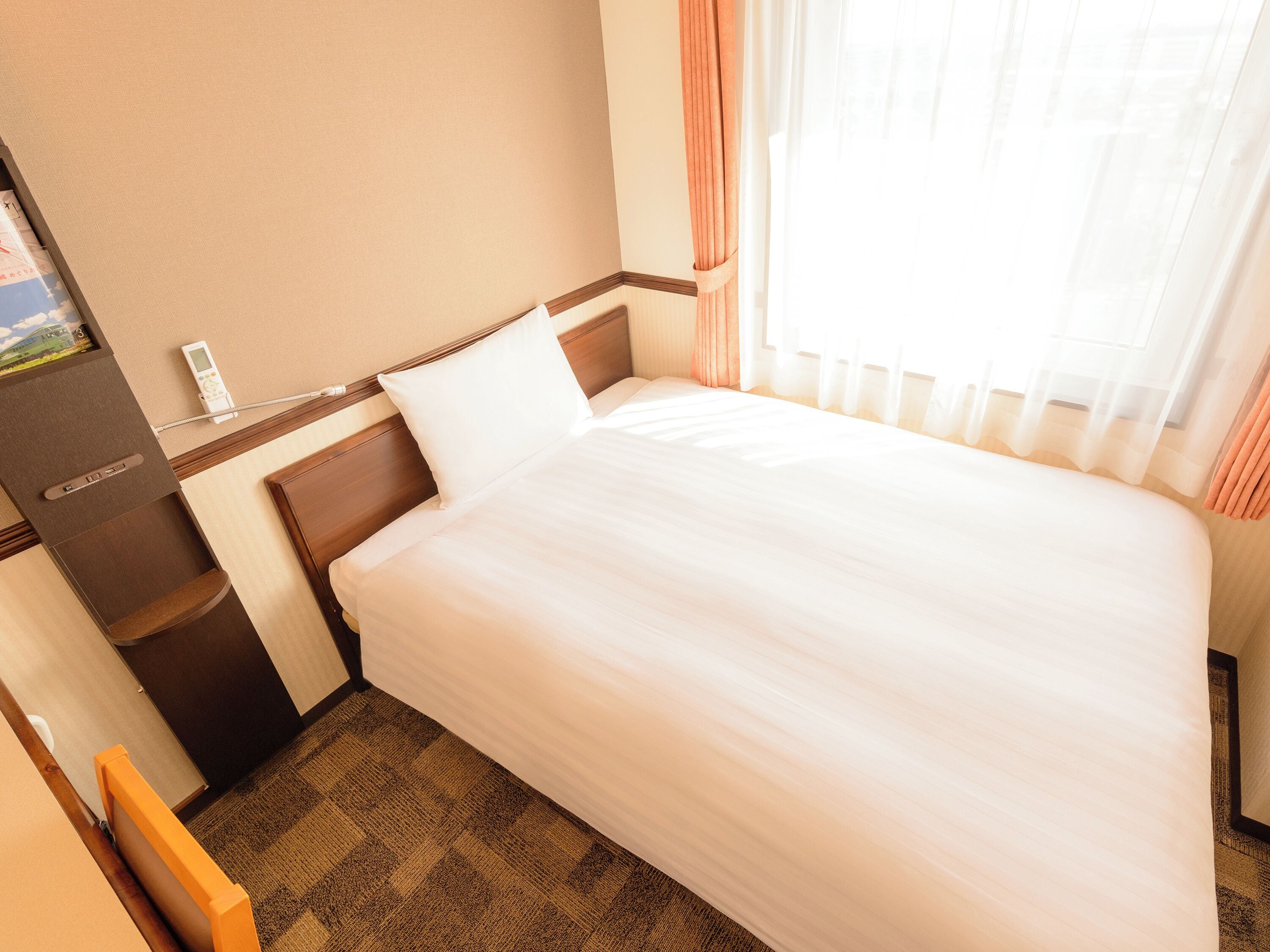 desk, blackout curtains, free wifi