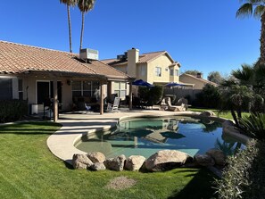 Outdoor pool, a heated pool