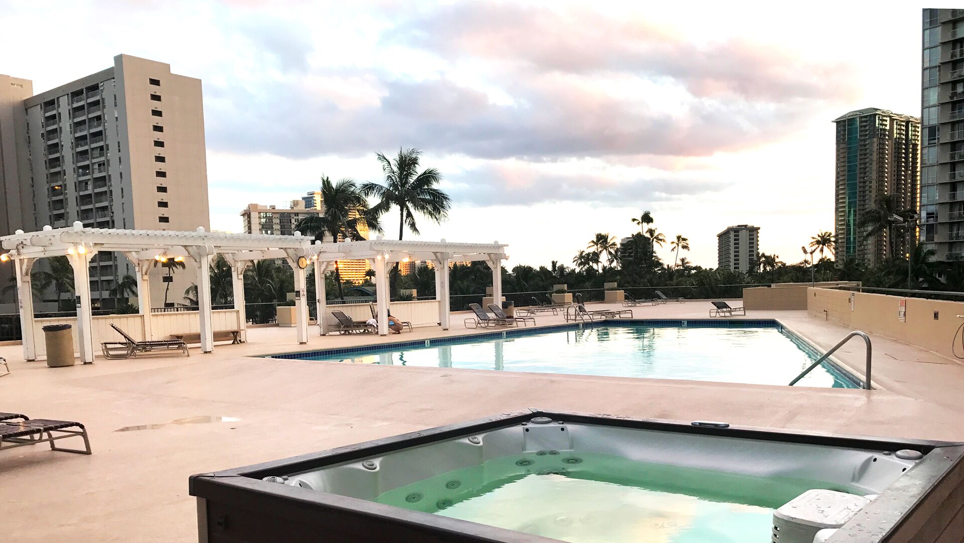 A heated pool