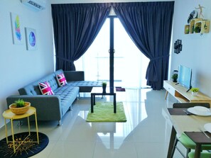 Habitación, 1 habitación | Sala de estar | Televisión de pantalla plana 