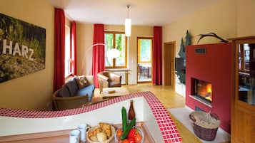 Flat-screen TV, toys, stereo, printers