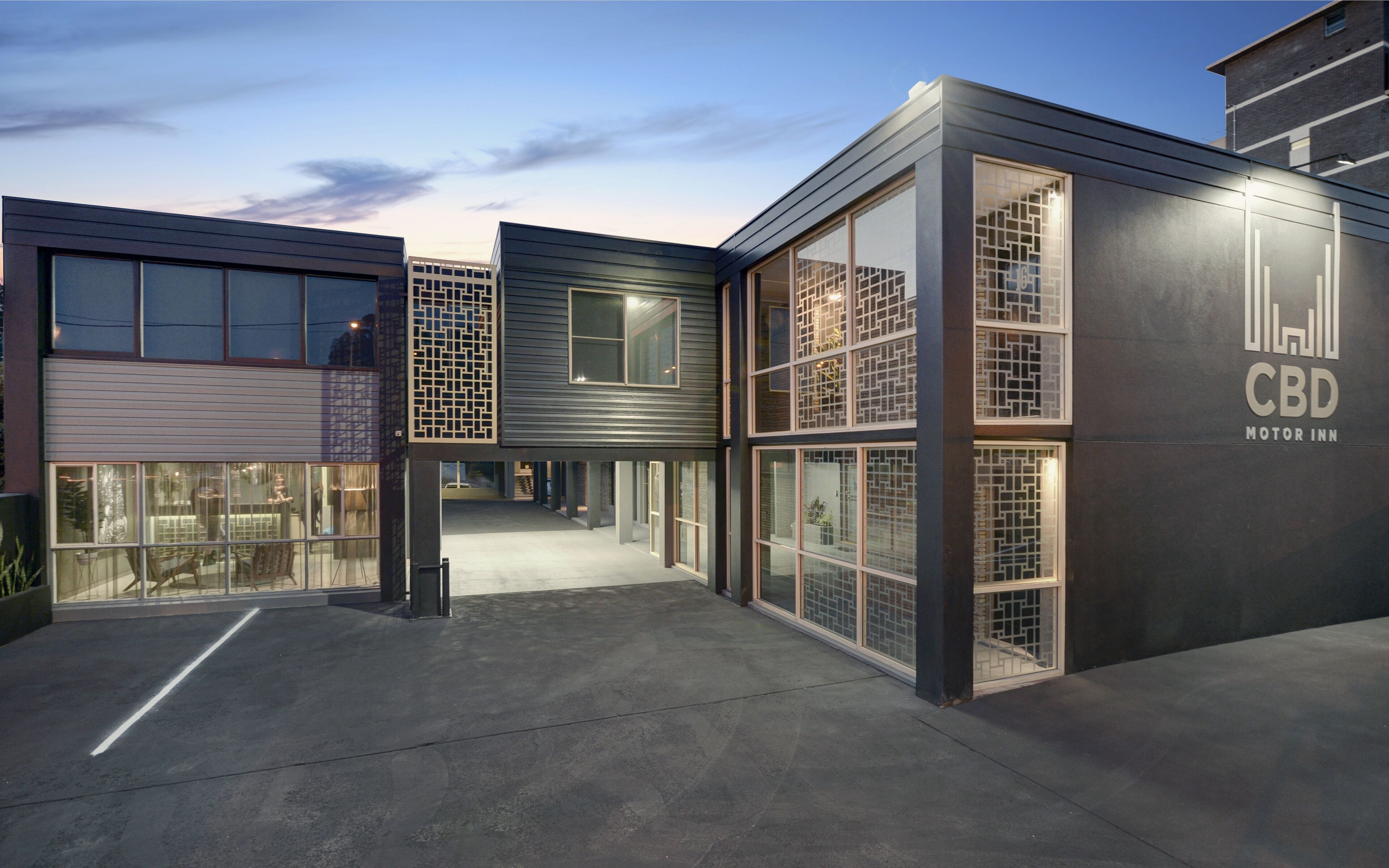 Front of property - evening/night