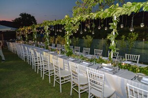 Outdoor wedding area