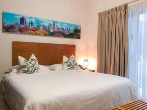 Apartamento superluxo, 1 cama King, para não fumantes | Roupas de cama de algodão egípcio, roupas de cama premium