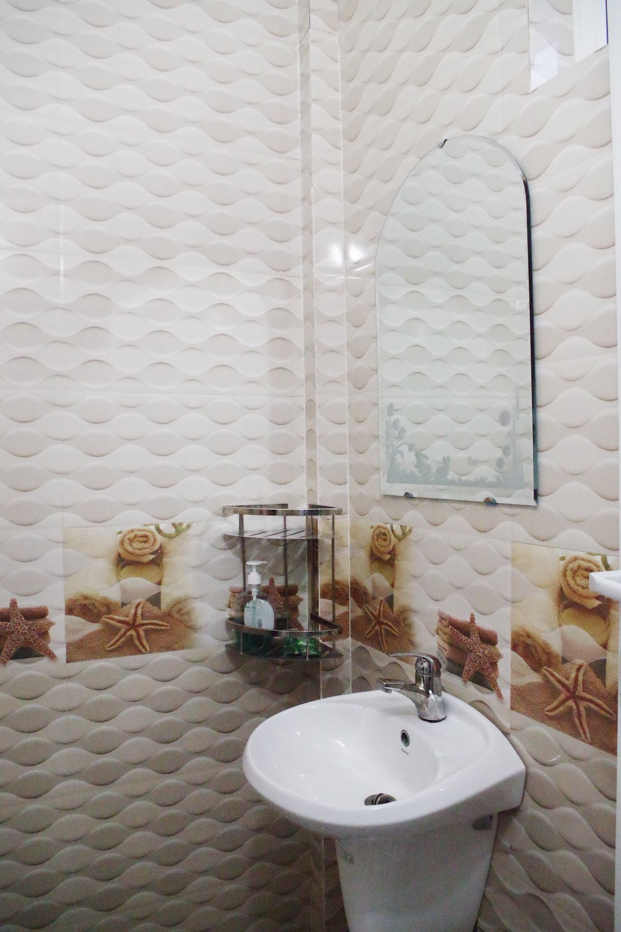 shower, hair dryer, slippers, towels