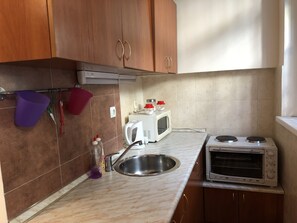 公寓, 2 間臥室, 非吸煙房, 露台 | 私人小型廚房 | 大型雪櫃/冰箱、微波爐、焗爐、爐具