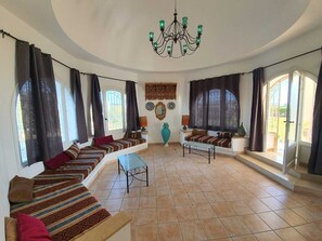 Villa, 3 Bedrooms | Living area | Flat-screen TV - Yasmine Maamoura Beach (El Maâmoura)