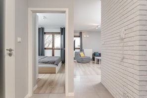 Departamento Deluxe | Baño | Regadera, secadora de cabello, toallas 