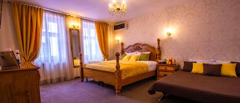 Deluxe appartement | 1 slaapkamer, een bureau, verduisterende gordijnen, geluiddichte muren