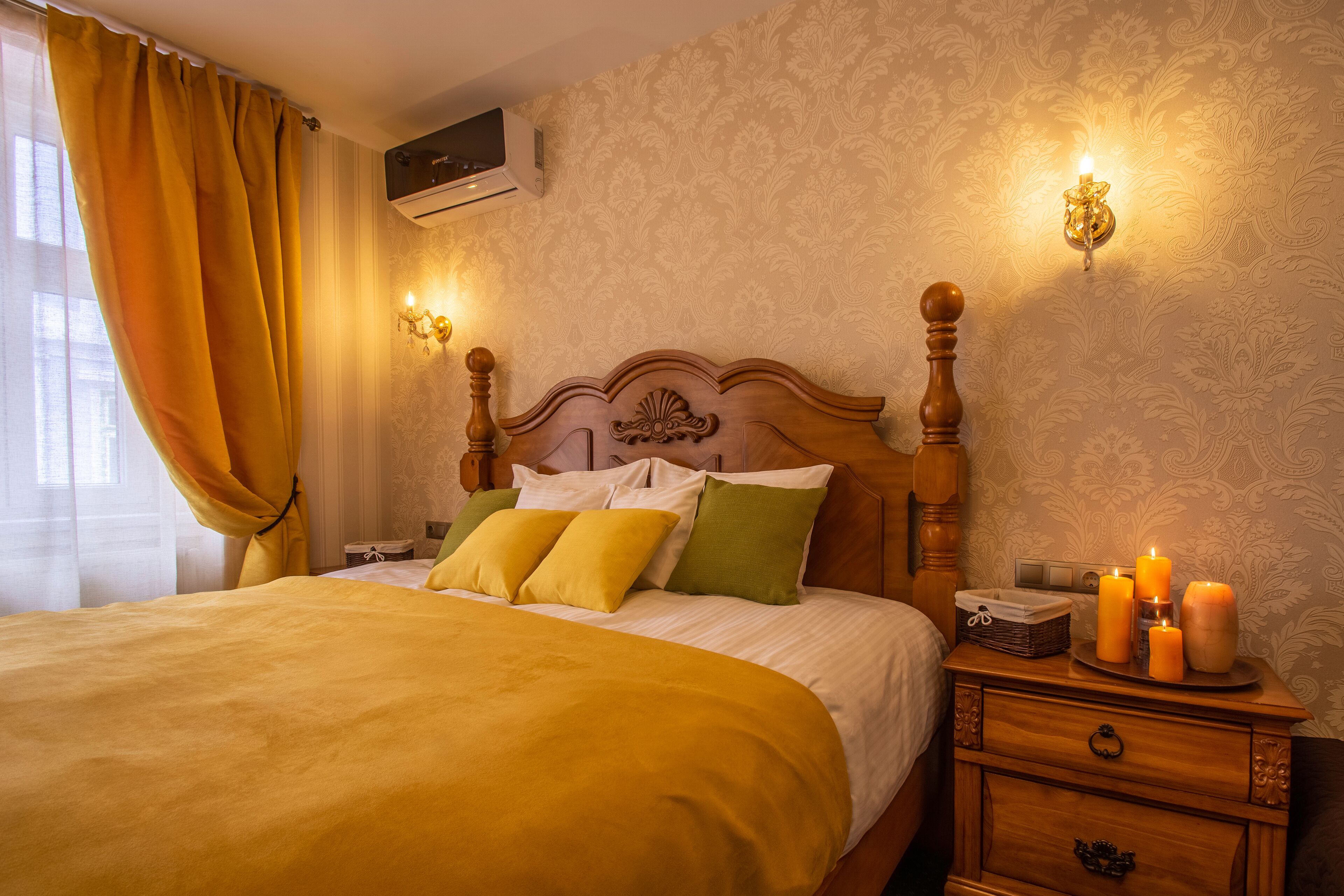 1 غرفة نوم ومكتب وستائر تعتيم وتجهيزات عازلة للصوت