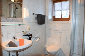 Ducha, secador de pelo y toallas