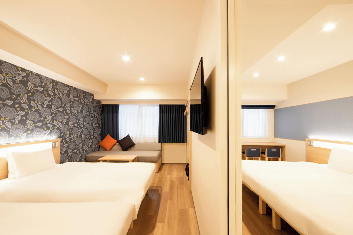 客房, 连通房 (For 4 People) | 免费 WiFi、床单、轮椅无障碍