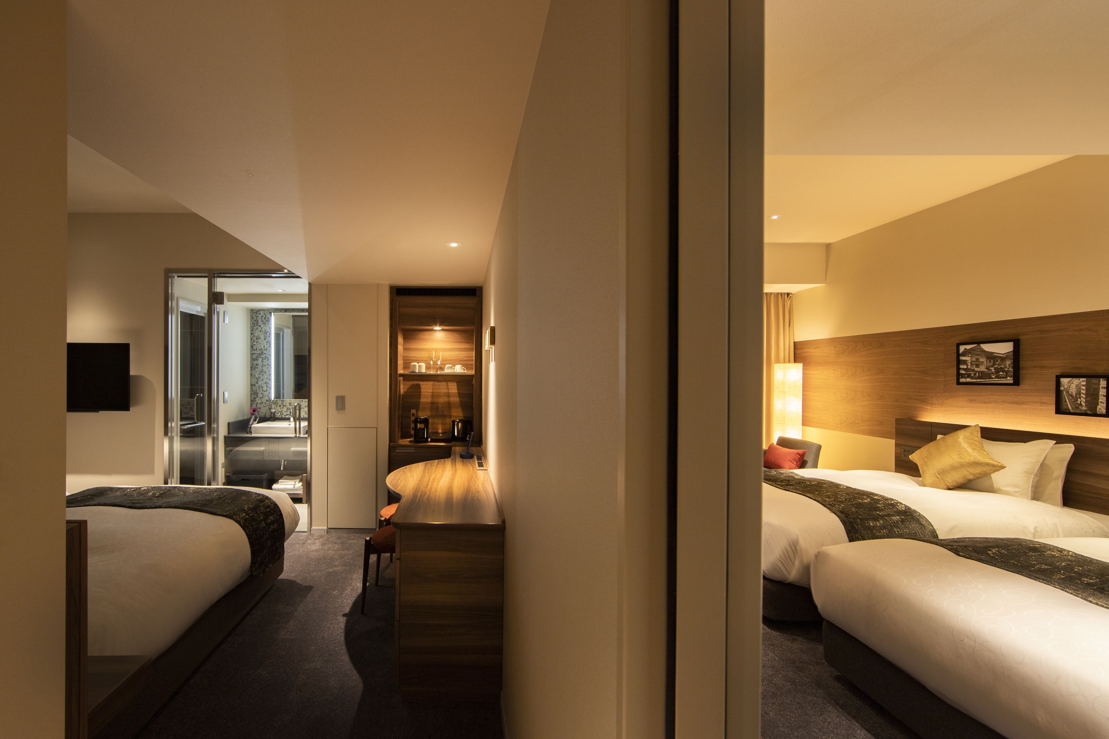 connecting rooms for 4 people, non smoking | desk, soundproofing, iron/ironing board, free wifi