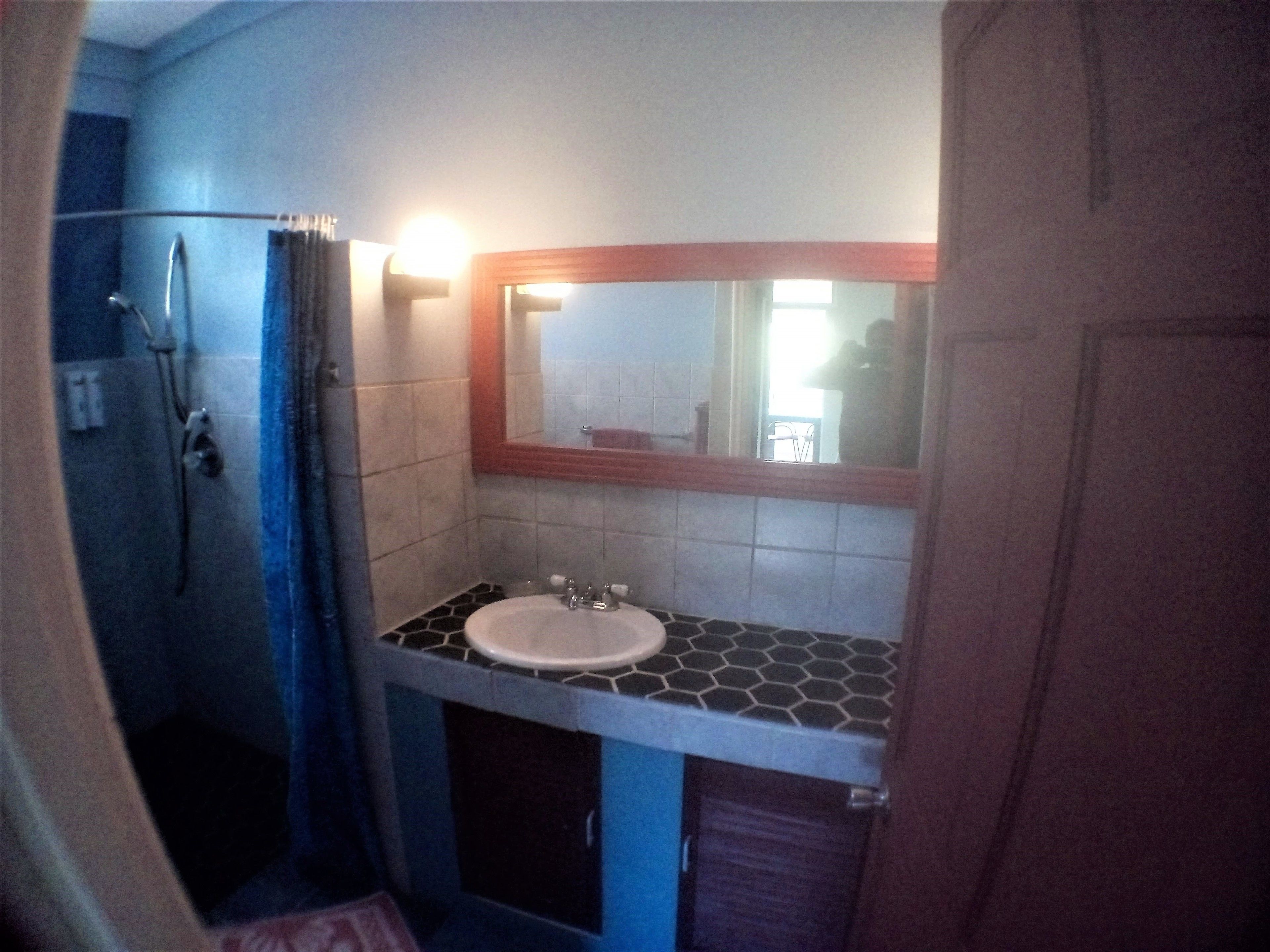 studio 1 | bathroom | shower, free toiletries, hair dryer, towels