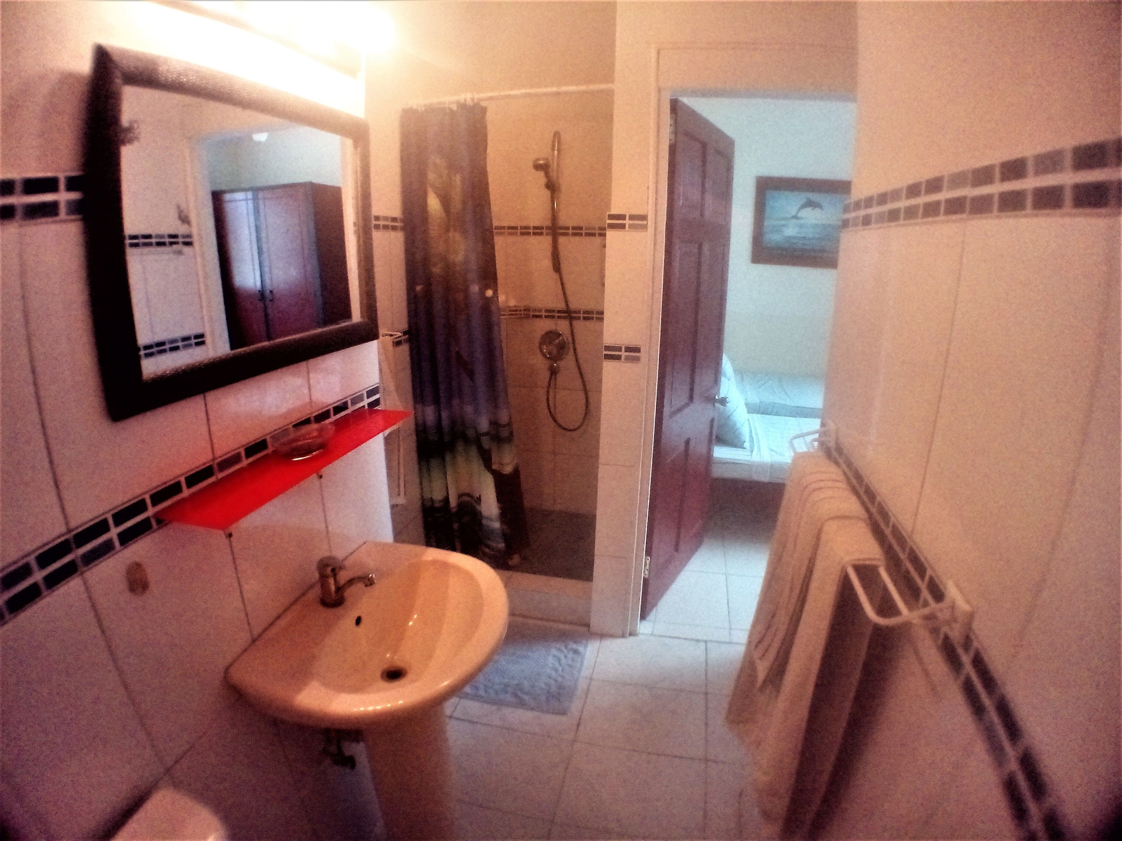 studio 2 | bathroom | shower, free toiletries, hair dryer, towels