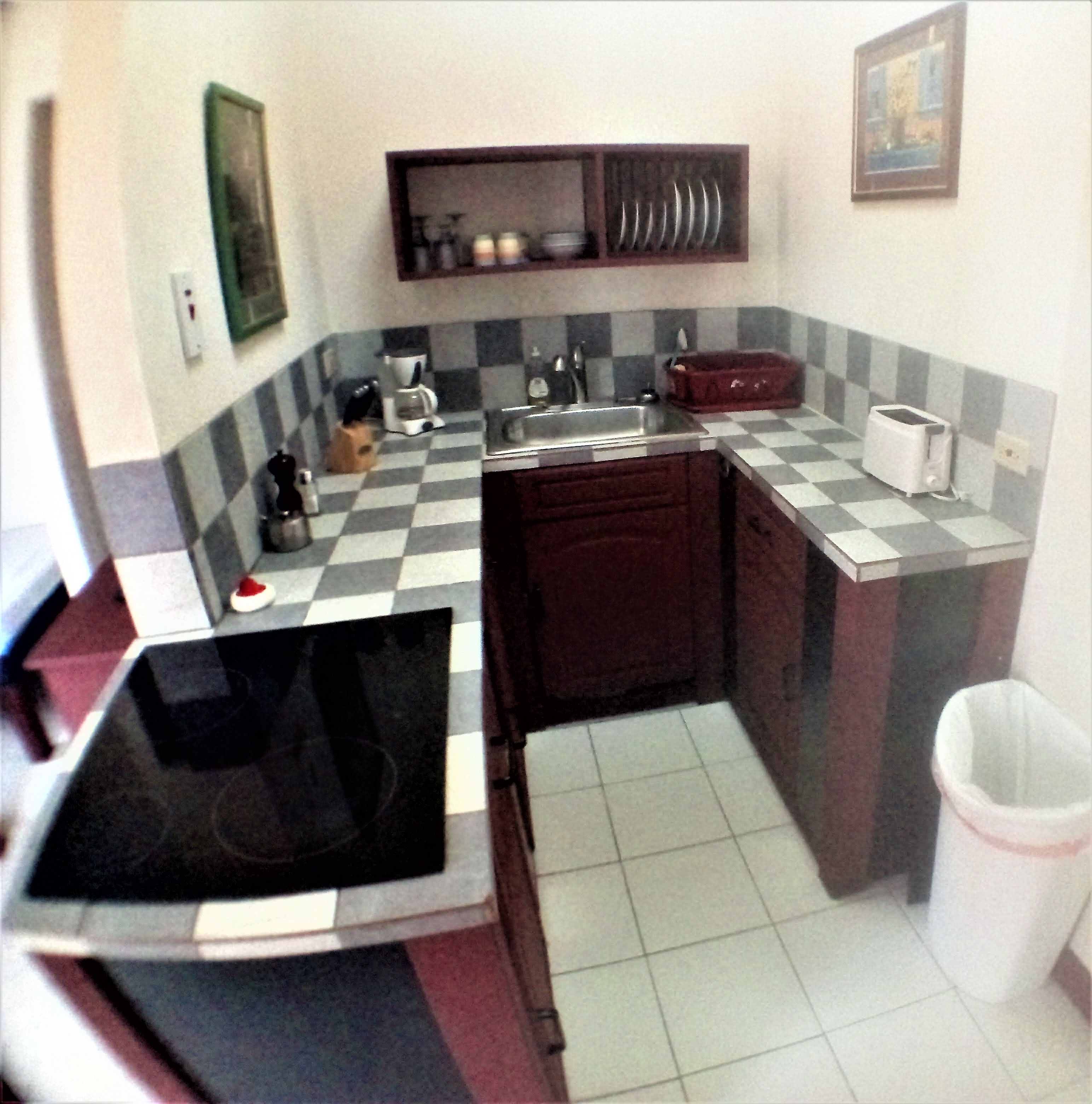studio 1 | private kitchen | fridge, microwave, stovetop, coffee/tea maker